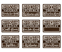 Custom Last Name Sign – Interchangeable Icons – Personalized Family Name Wall Décor – Seasonal Holiday Wood Sign