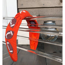 Football Seed Beaded Team Spirit Top Knot Headband - OBX Prep