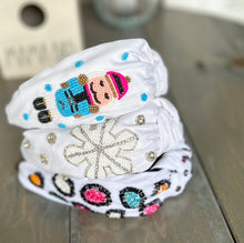 Bright Leopard Top Knot Seed Beaded Headband WS Doorbuster