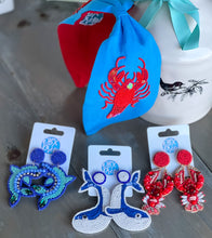 Whale Glass Seed Bead Dangle Earrings