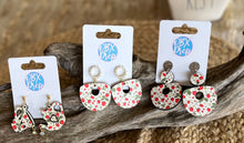 Strawberries on the Vine Plump Hoop Earrings with Pearl Stud – Handmade in OBX