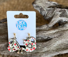 Strawberry Vine Teapot & Teacup Dangle Earrings – Handmade in OBX
