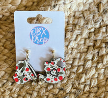 Strawberry Vine Teapot & Teacup Dangle Earrings – Handmade in OBX