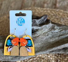 Ms. Frizzle Magic School Bus Earrings – Hand Painted Outer Space Teacher Gift – Whimsical & Nostalgic Dangle Earrings