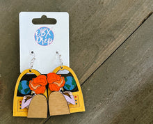 Ms. Frizzle Magic School Bus Earrings – Hand Painted Outer Space Teacher Gift – Whimsical & Nostalgic Dangle Earrings