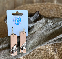 Coastal Seashell Dangle Earrings – Hand Painted OBX Style for Beach Lovers