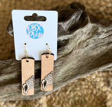 Coastal Seashell Dangle Earrings – Hand Painted OBX Style for Beach Lovers