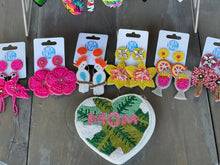 Tropical Bird Cockatoo Seed Beaded Dangle Earrings