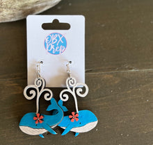 Whale of a Time Birch Wood Earrings โ Hand Painted in the Outer Banks ๐ณ๐๐ธ