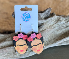 Frida Kahlo Hand-Painted Birch Wood Earrings – OBX Prep Exclusive