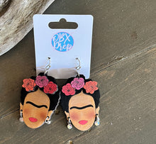 Frida Kahlo Hand-Painted Birch Wood Earrings – OBX Prep Exclusive