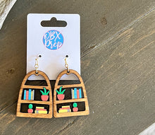 Hand-Painted Bookshelf Birch Earrings – OBX Made