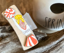 Custom Cheerleader Hair Claw – Hand Painted Birch Wood