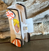 Custom Cheerleader Hair Claw – Hand Painted Birch Wood