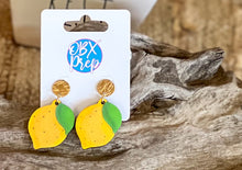 Hand-Painted Lemon Drop Earrings | Birch Wood | Resort Preppy Style