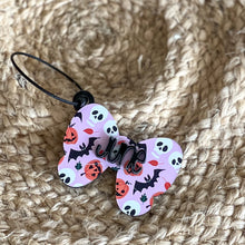 Spooky Coquette Personalized Halloween Bow Bag Tag – Custom Name, OBX Handmade