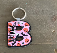 Spooky Coquette Monogram + Name Keychain | Pink Halloween Acrylic Bag Charm