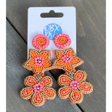 Sea Flower Seed Beaded Beachy Prep Dangle Earrings - OBX Prep