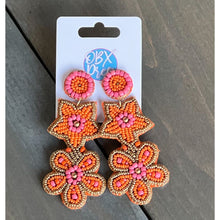 Sea Flower Seed Beaded Beachy Prep Dangle Earrings - OBX Prep