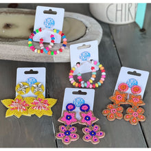 Sea Flower Seed Beaded Beachy Prep Dangle Earrings - OBX Prep