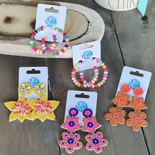 Sea Flower Seed Beaded Beachy Prep Dangle Earrings - OBX Prep