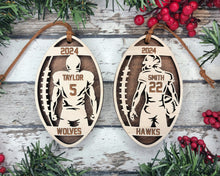 Personalized Football Player Ornaments – Handmade in the OBX