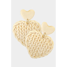 Braided Heart Polymer Clay Dangle Earrings - OBX Prep