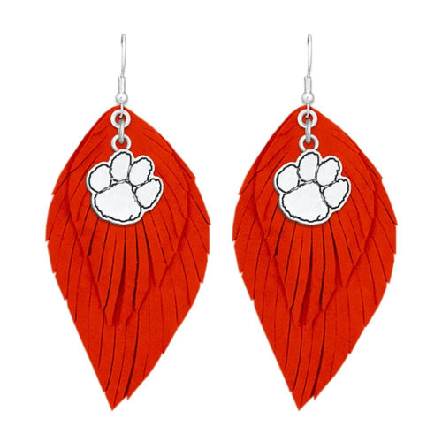 Collegiate Game Day Feather Drop Earrings - OBX Prep