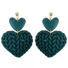 Braided Heart Polymer Clay Dangle Earrings - OBX Prep