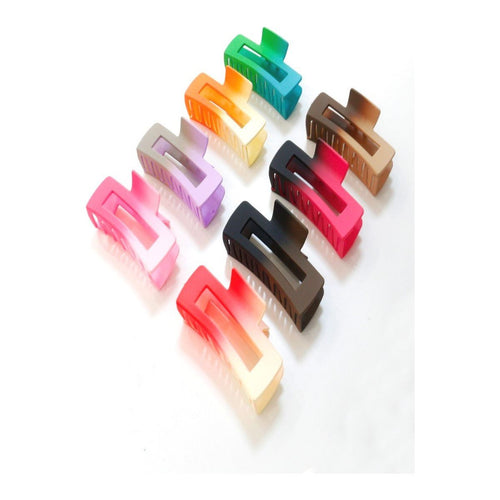 Four Inch Ombre Rectangular Hair Claws - S