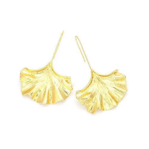 Gold Fan Dangle Earrings Pre-Order