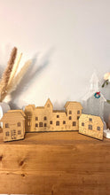 Custom Holiday House Stands | Baltic Birch Tea Light or Napkin Holder | OBX Made Personalized Christmas Village Décor