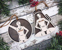 🎄 Personalized Cheerleader Ornaments – Handmade Birch Keepsake