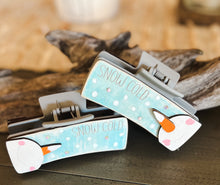 Snow Cold Snowman Winter Hair Claw Clip – Hand-Painted Wooden Design (4 Inches).