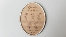 Personalized Grandma Garden Sign | Birth Month Flowers + Established Date | Scalloped Acrylic Frame