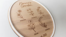 Personalized Grandma Garden Sign | Birth Month Flowers + Established Date | Scalloped Acrylic Frame