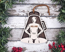 🎄 Personalized Cheerleader Ornaments – Handmade Birch Keepsake
