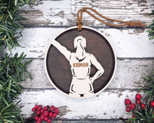 🎄 Personalized Cheerleader Ornaments – Handmade Birch Keepsake