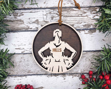 🎄 Personalized Cheerleader Ornaments – Handmade Birch Keepsake