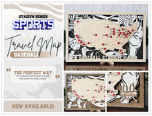 Handmade Wooden Stadium Travel Map – Track Every Baseball Stadium Visit