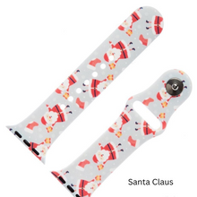 Christmas Reindeer, Candy Cane, Santa, Snowman Silicone Smart Watch Band