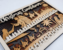 Wooden Christmas Countdown – Christian Nativity Scene | Handmade in OBX