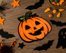 Hand-Painted Spooky Pumpkin Signs | Halloween Door Décor | Two-Layer Baltic Birch | 6 Designs