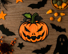 Hand-Painted Spooky Pumpkin Signs | Halloween Door Décor | Two-Layer Baltic Birch | 6 Designs