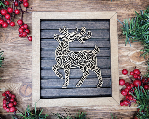 Handcrafted Christmas Shiplap Style Birch Wood Framed Signs – 9 Holiday Designs