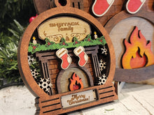 Fireplace Family Ornament  and Sign Personalized– Handcrafted in the Outer Banks