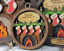 Fireplace Family Ornament  and Sign Personalized– Handcrafted in the Outer Banks