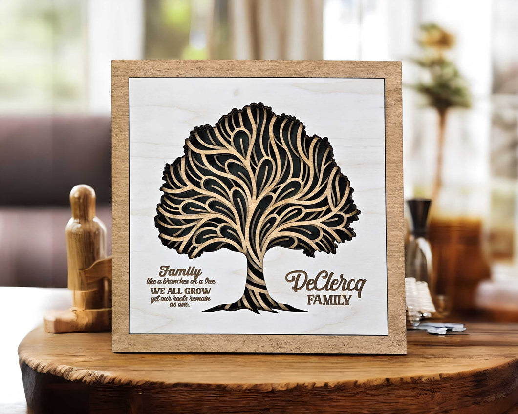 Family Tree Filigree Personalized Sign