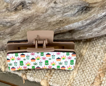Happy Herb Leaves Hair Claw – Hand-Painted OBX Hair Accessory, Gummies & Kitschy Plant Vibes