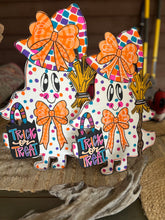 Bright Pop Ghost Girl Door Hanger Sign Hand painted 